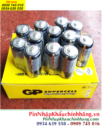 COMBO 01hộp 12vỉ=24viên Pin trung C 1.5v GP Supercell R14S-2S2 Super Heavy Duty _Giá chỉ 169.000/Hộp 24viên